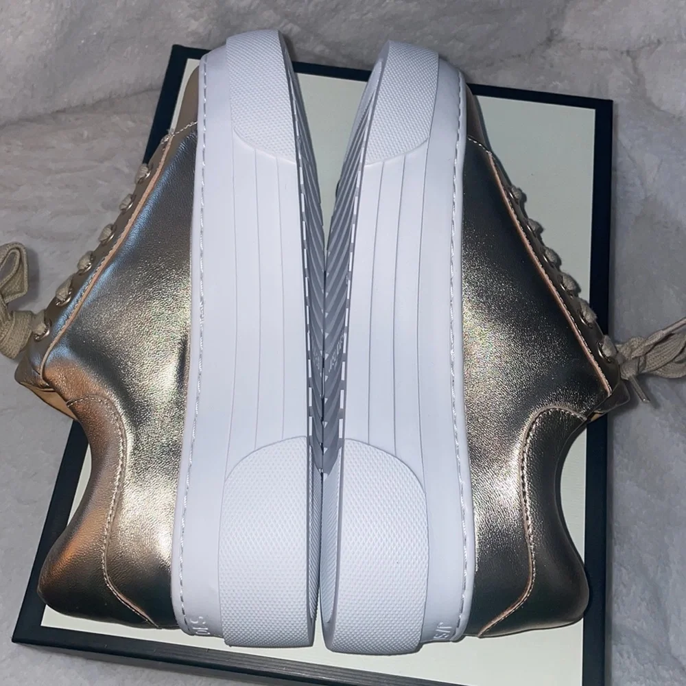 NWT J/SLIDES AMANDA Gold Leather - Picture 12 of 15